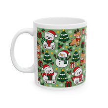 Load image into Gallery viewer, Festive Christmas Snowman and Reindeer Mug