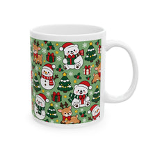 Load image into Gallery viewer, Festive Christmas Snowman and Reindeer Mug