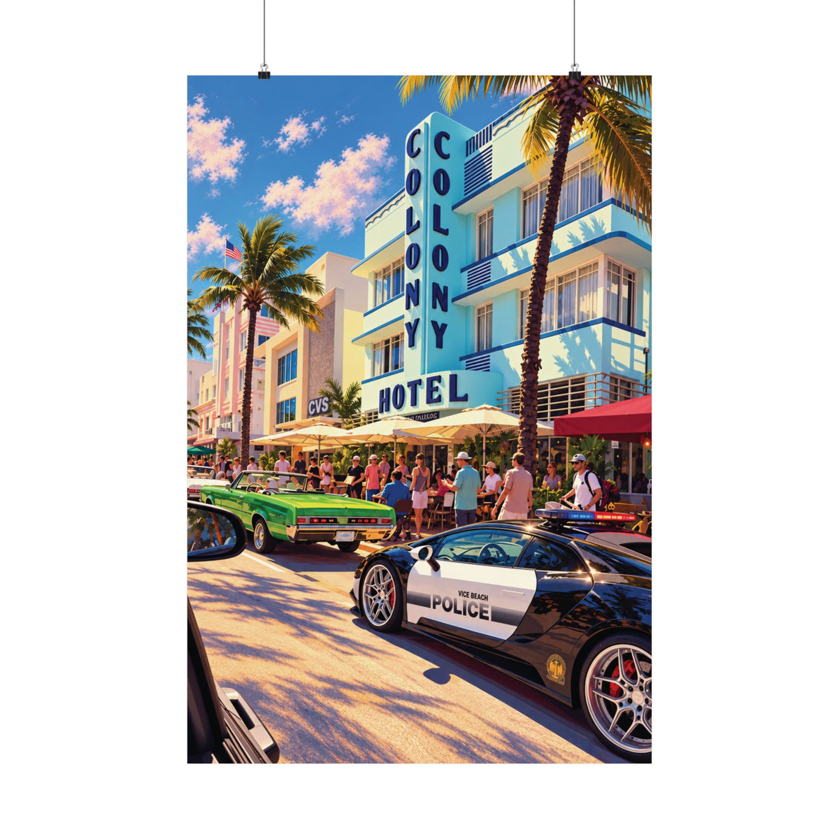 Colony Hotel Miami Beach Art Deco Street Scene