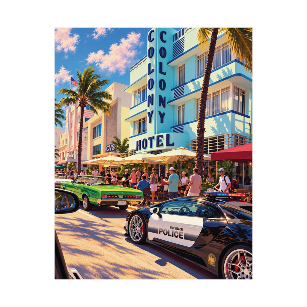 Colony Hotel Miami Beach Art Deco Street Scene