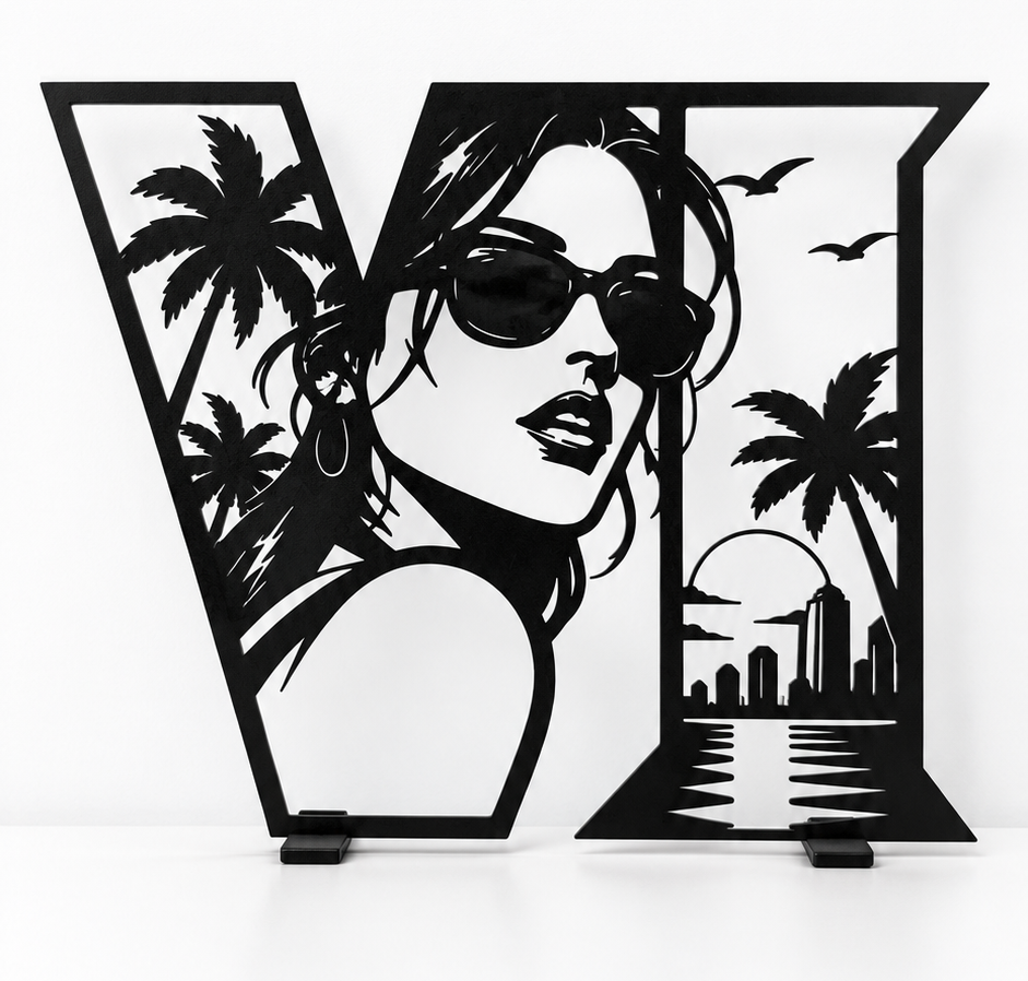 GTA VI-Inspired 3D Printed Desk & Wall Art