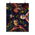 Horror Movie Villains in a Sunflower Field
