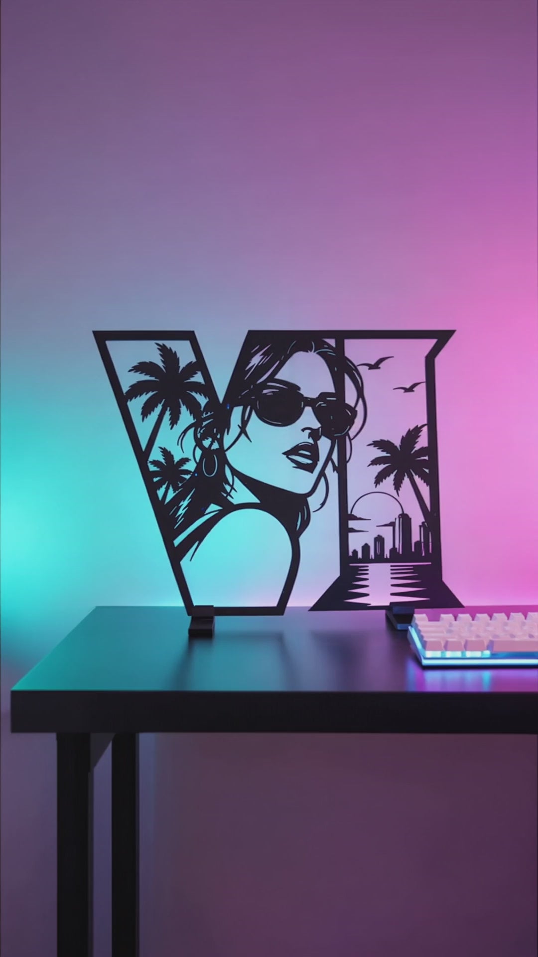 GTA VI-Inspired 3D Printed Desk & Wall Art
